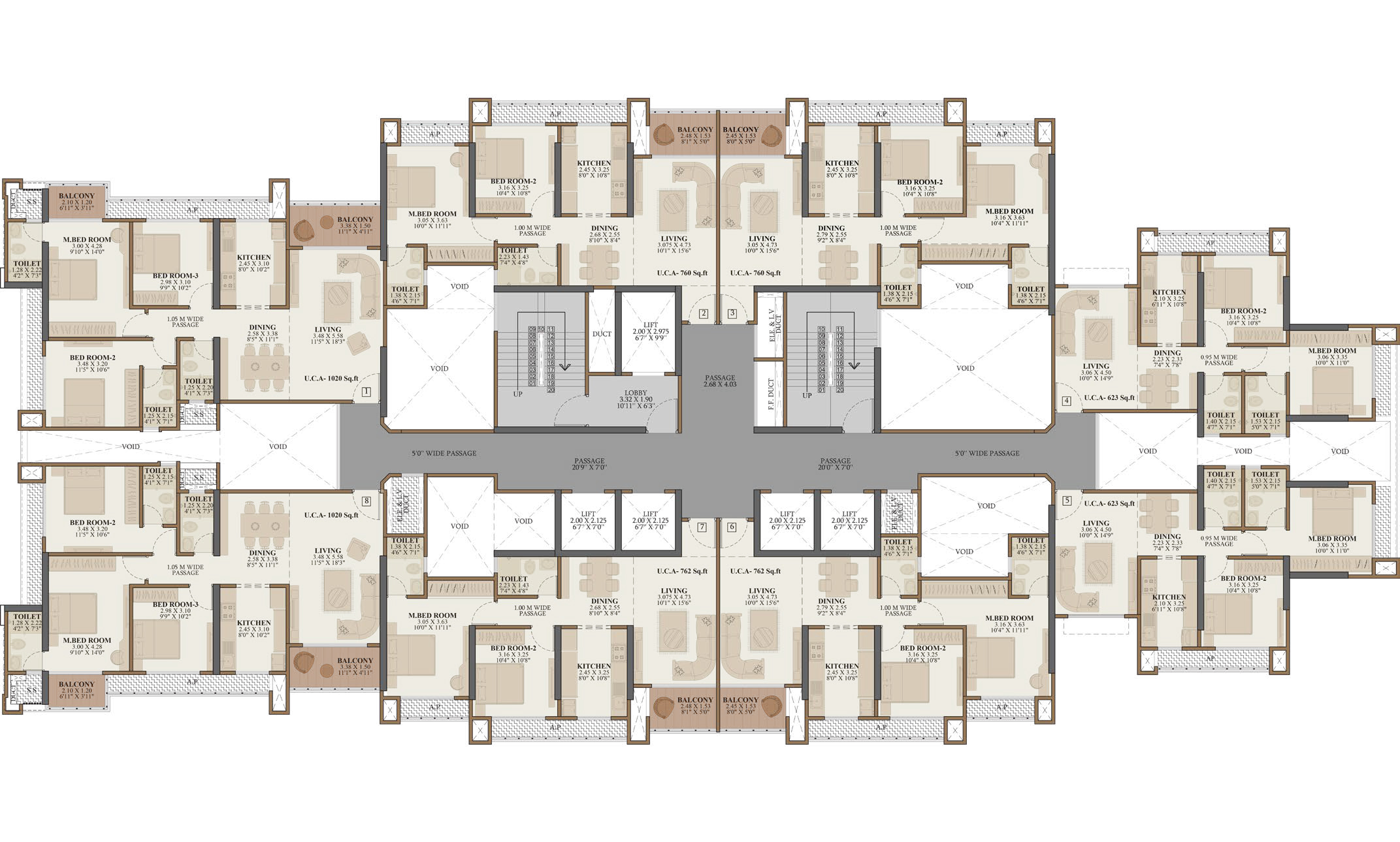 1 BHK plan sheet (from brochure)